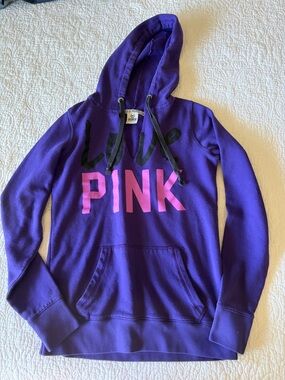 PINK Victoria's Secret Purple Hoodie with Pink Logo
